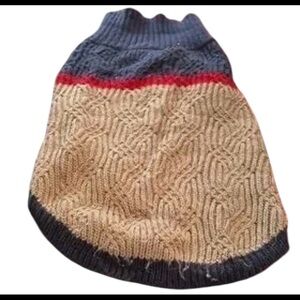 multi color wool dog sweater (size large)